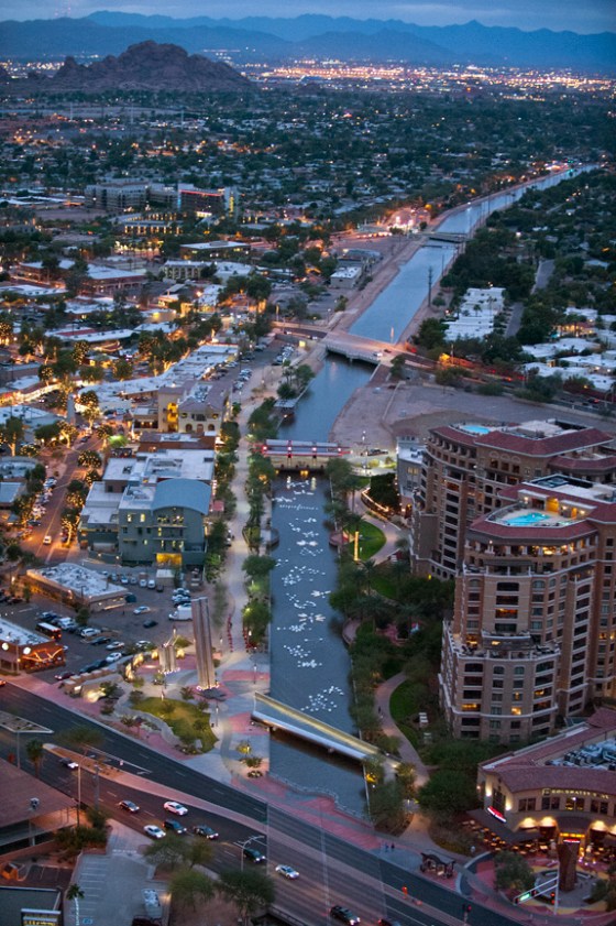 Aerial-of-Canal-Art-in-Scottsdale