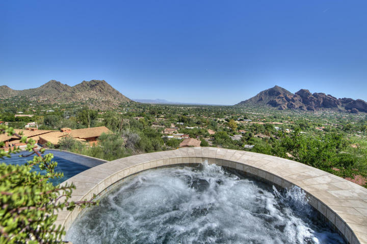 High Above on Hillside Dr Paradise Valley has a 40 foot waterfall and is completely&nbsp;automated