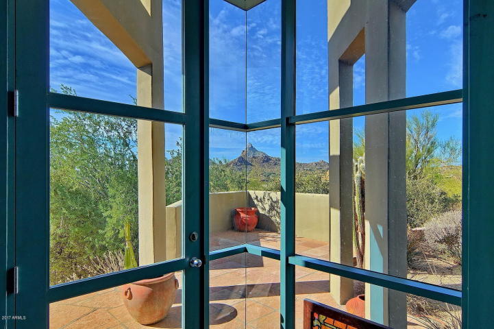 $1.4M Scottsdale Contemporary nestled amongst the Boulders, designed by two famous architects, & has 1400 bottle wine&nbsp;cellar.