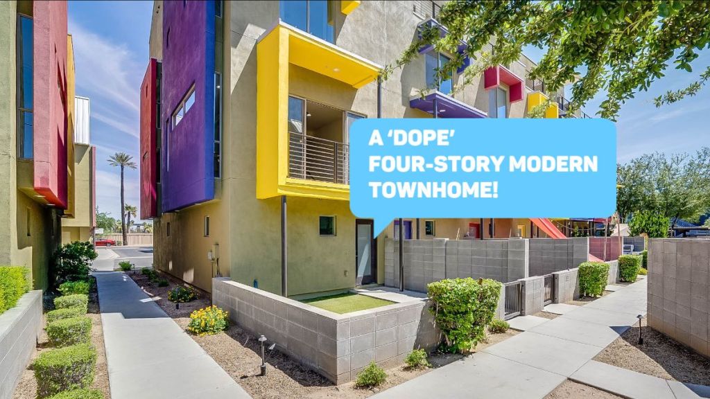 A ‘dope’ Four-story modern townhome at Roosevelt Row’s doorstep targets Record Breaking&nbsp;price!