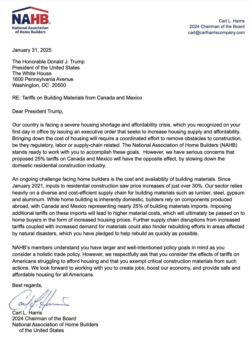 Homebuilders Ask Trump to Not Include Building Materials in&nbsp;Tariffs